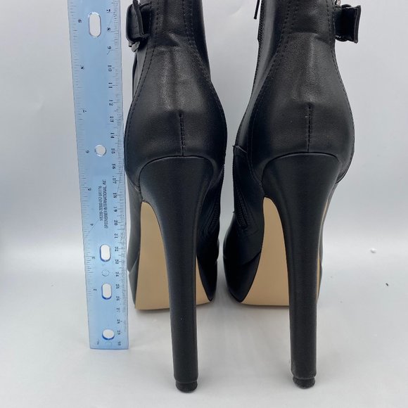 Women's Platform Ankle Boots Zipper High Heels - Picture 7 of 9